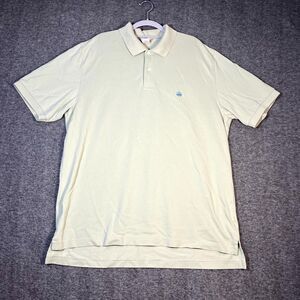Brooks Brothers Polo Shirt Men XL Performance Sage Green Logo Golf 100% Cotton